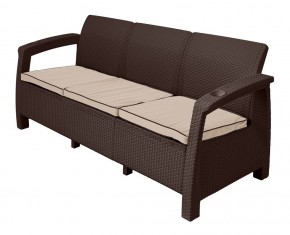 Диван Yalta Premium Sofa 3 Set (Ялта) шоколадный (+подушки под спину) в Менделеевске - mendeleevsk.mebel-74.com | фото