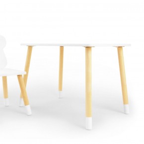 Комплект детской мебели стол и стул Звездочка (Белый/Белый/Береза) в Менделеевске - mendeleevsk.mebel-74.com | фото