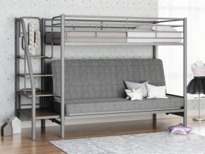 Кровать двухъярусная с диваном "Мадлен-3" (Серый/Серый) в Менделеевске - mendeleevsk.mebel-74.com | фото