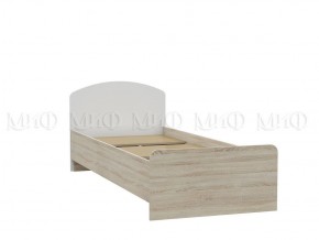 МАРТИНА Кровать 800 с настилом ЛДСП (Белый глянец/дуб сонома) в Менделеевске - mendeleevsk.mebel-74.com | фото