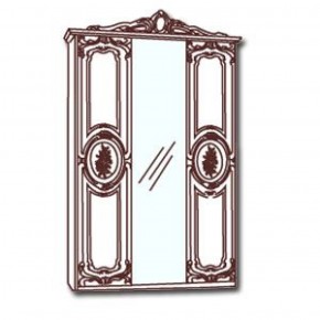 Шкаф 3-х дверный с зеркалами (01.143) Роза (беж) в Менделеевске - mendeleevsk.mebel-74.com | фото