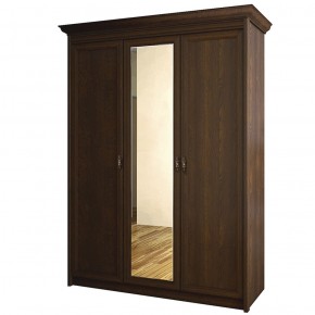 Шкаф для одежды 3-дверный с зеркалом №671 Флоренция Дуб оксфорд в Менделеевске - mendeleevsk.mebel-74.com | фото