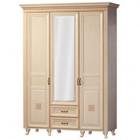 Шкаф для одежды 3-х дверный №470 Марлен Кремовый белый в Менделеевске - mendeleevsk.mebel-74.com | фото