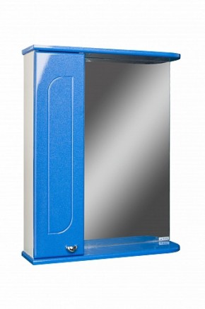 Шкаф-зеркало Радуга Синий металлик 55 левый АЙСБЕРГ (DA1129HZR) в Менделеевске - mendeleevsk.mebel-74.com | фото