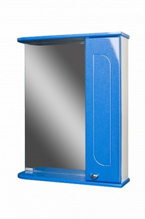 Шкаф-зеркало Радуга Синий металлик 55 правый АЙСБЕРГ (DA1129HZR) в Менделеевске - mendeleevsk.mebel-74.com | фото