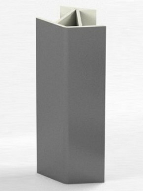 Угловое соединение для цоколя 135 гр. h100 мм (Алюминий, Белый, Черный, Сонома) в Менделеевске - mendeleevsk.mebel-74.com | фото